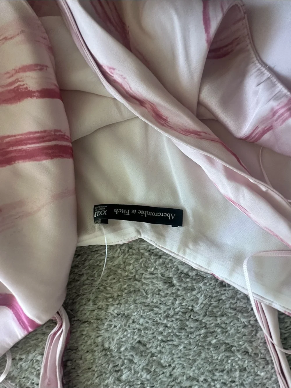 Abercrombie & Fitch Pink Silk Slinky Halter Slip Maxi Dress